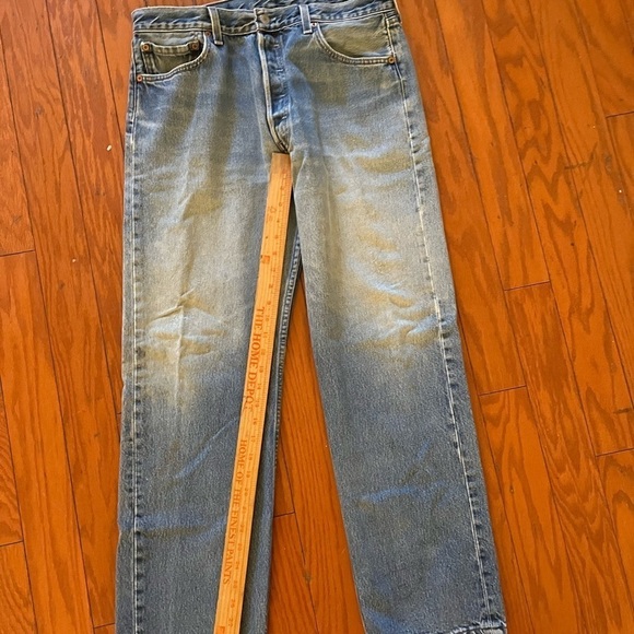 Men’s Levi’s 501 Straight Leg Light Wash 35 X 30 - Picture 5 of 5